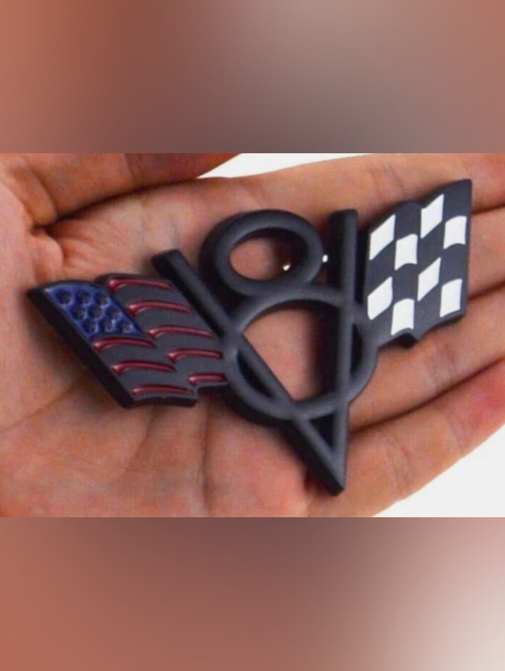 One Piece V8 emblem badge Adhesive Backing Many Available